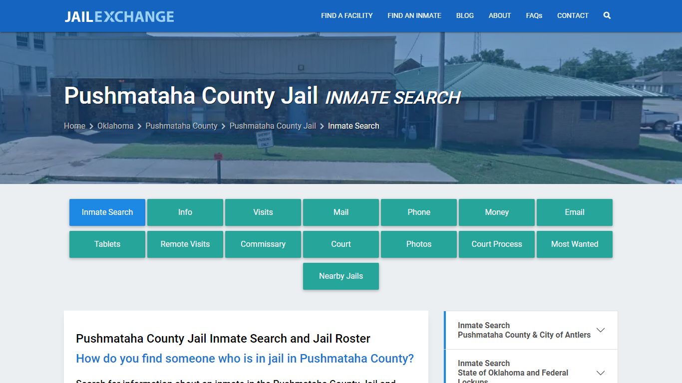 Pushmataha County Jail Inmate Search - Jail Exchange